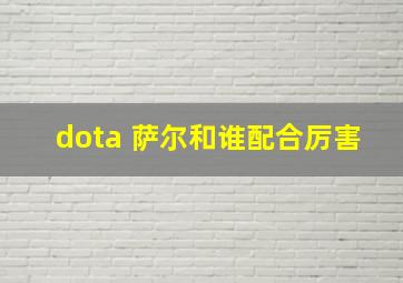 dota 萨尔和谁配合厉害